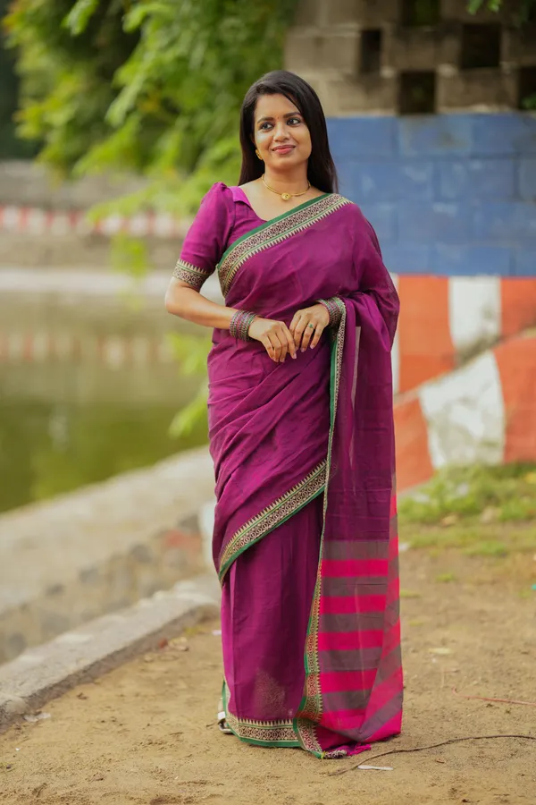 Dimond_Magenta_Narayan_Peth_Pure_Cotton_Saree