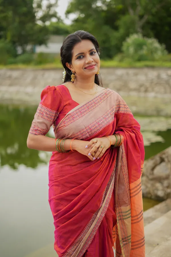 Dual_Shaded_Orangish_Pink_Madhuri_Narayanpet_Pure_Cotton_Saree
