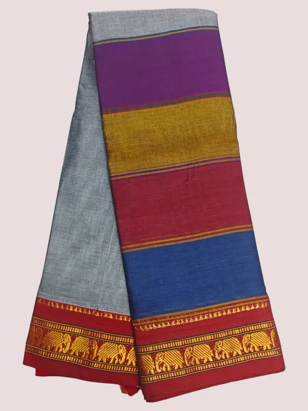 Grey_Half_Half_Narayanapet_Pure_Cotton_saree