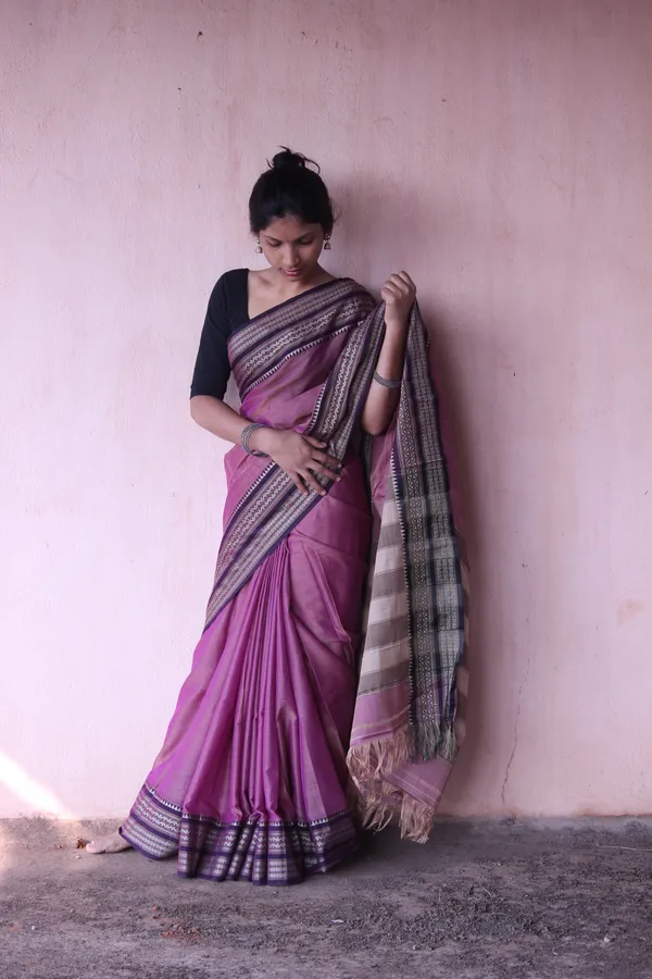 Levender_Orissa_Pattern_Narayanpet_Pure_Cotton_saree