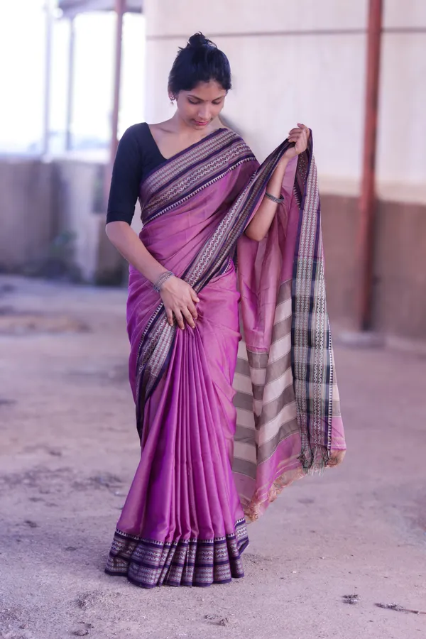 Levender_Orissa_Pattern_Narayanpet_Pure_Cotton_saree