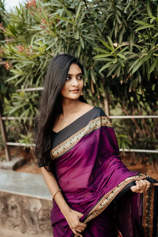 Magenta_Elephant_Thread_woven_Narayanpet_Pure_Cotton_Saree