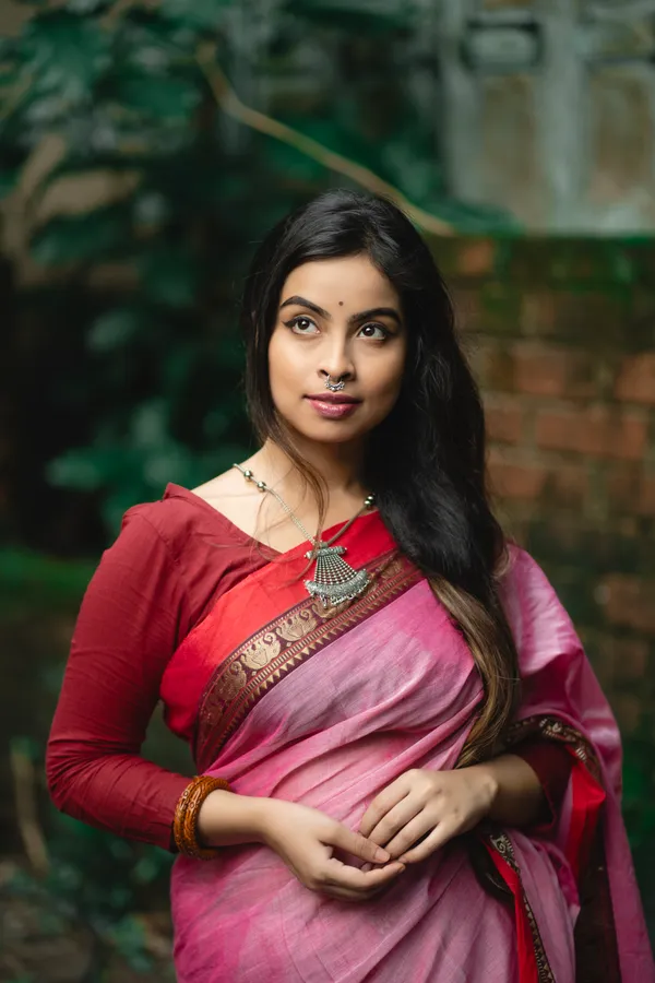 Pinkish_Grey_Elephant_Border_Narayanpeth_Pure_cotton_saree_with_Running_blouse_piece_(Same_as_saree)