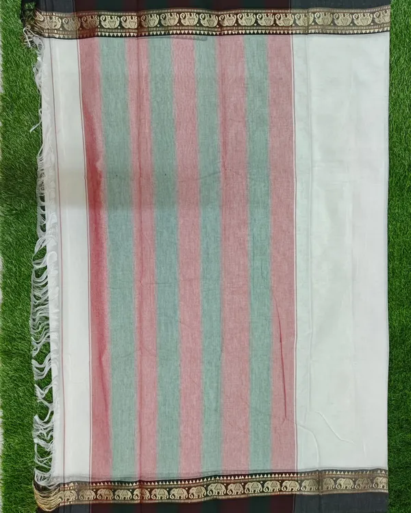 Pure_White_Elephant_Border_Narayanpeth_Pure_cotton_saree_with_Running_blouse_piece_(same_as_saree
