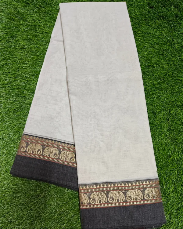 Pure_White_Elephant_Border_Narayanpeth_Pure_cotton_saree_with_Running_blouse_piece_(same_as_saree