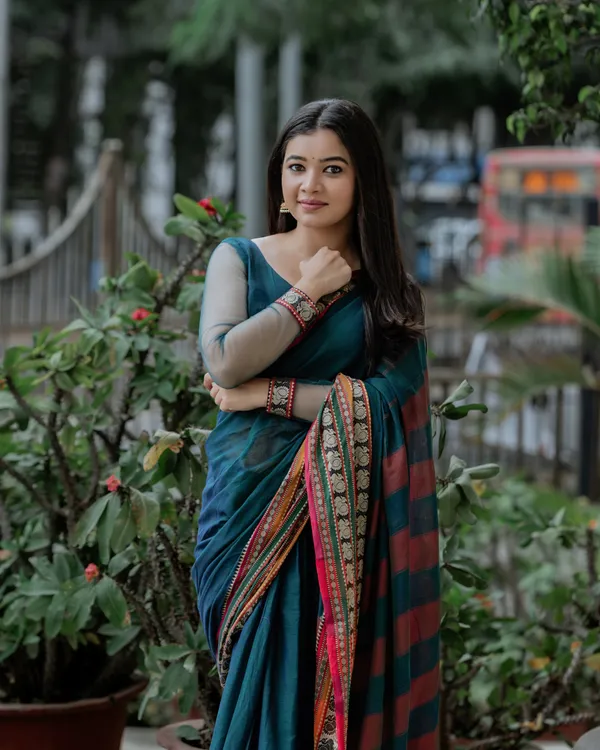 Rama_Blue_Shravya_Narayanpet_Pure_cotton_saree
