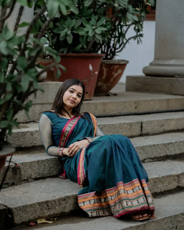 Rama_Blue_Shravya_Narayanpet_Pure_cotton_saree