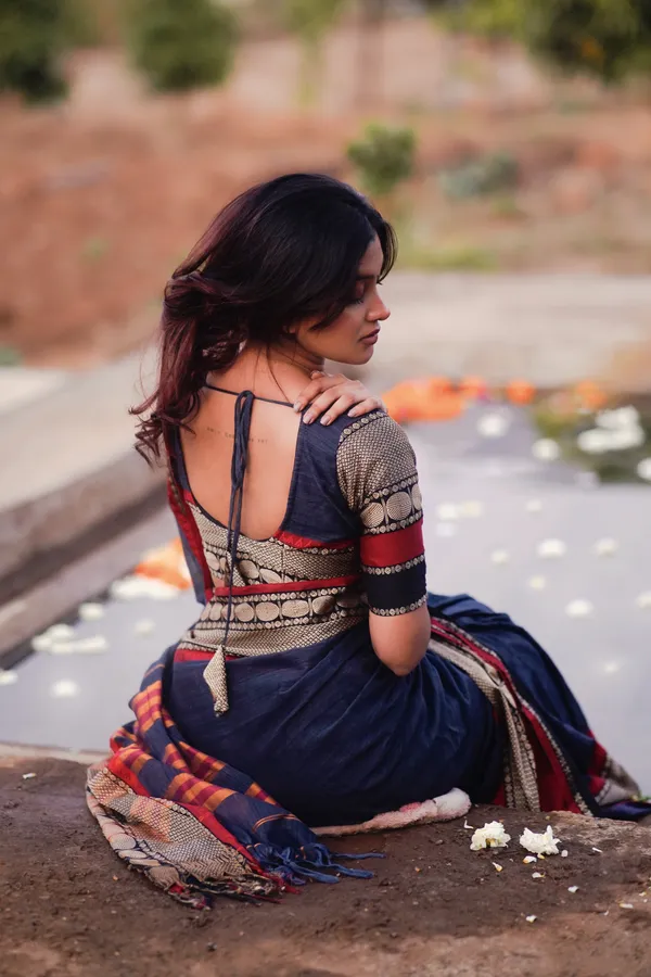 Rukmini_Steel_Grey_Narayanpet_Pure_Cotton_Saree