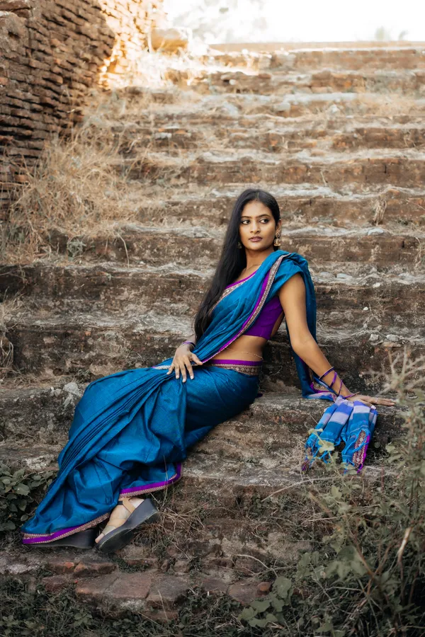 Shraddha_Royal_Blue_Narayanpet_Pure_Cotton_Saree