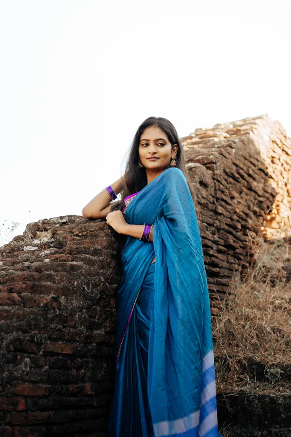 Shraddha_Royal_Blue_Narayanpet_Pure_Cotton_Saree