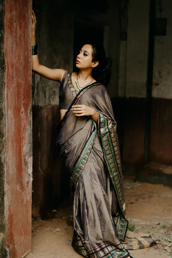 Shravvya_Beige_Narayanpet_Pure_Cotton_Saree
