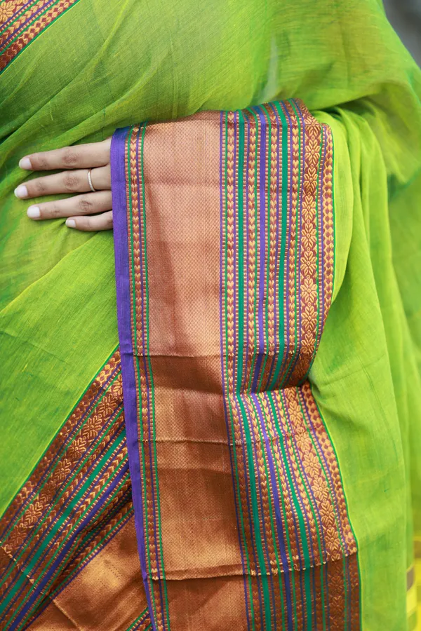 Sudharshini_Green_Narayanpet_Pure_Cotton_Saree