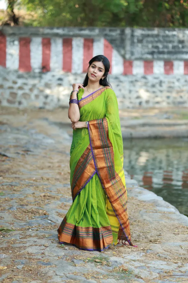 Sudharshini_Green_Narayanpet_Pure_Cotton_Saree