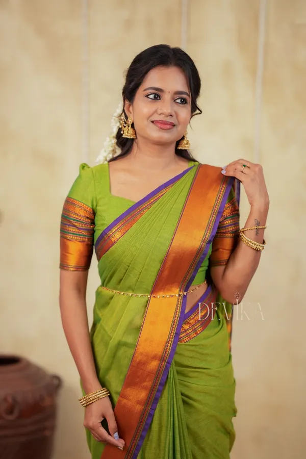 Sudharshini_Green_Narayanpet_Pure_cotton_saree