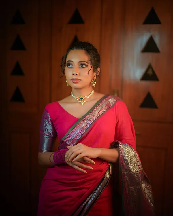 Tanvi_rani_Pink_Narayanpet_Soft_Cotton_saree
