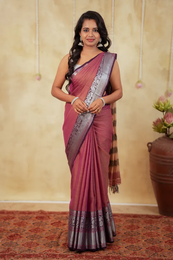 Tanvi_silver_jari_border_Narayanpet_Pure_cotton_saree