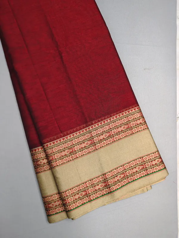 Maroon_Exclusive_Narayanapet_Pure_Cotton_saree