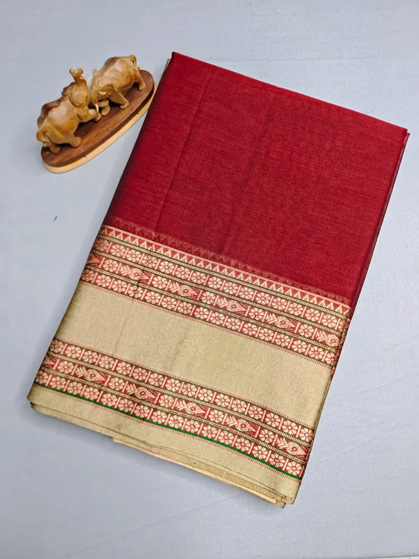 Maroon_Exclusive_Narayanapet_Pure_Cotton_saree