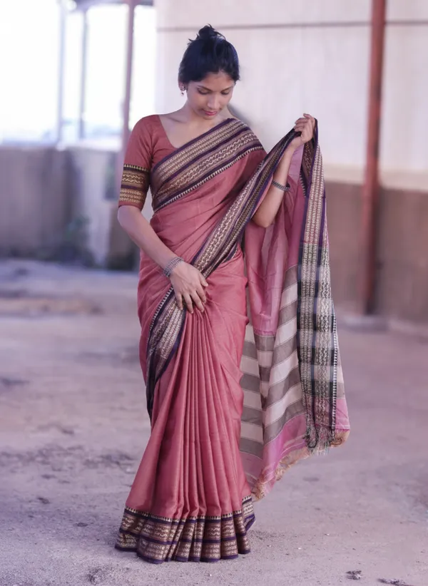 Orissa_BrickRed_Naryan_Pet_Pure_Cotton_Saree