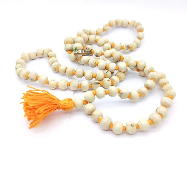 Tulsi_jaap_japa_mala_108+1_round_Beads_8mm_With_Cotton_Gaumukhi_bag_Jholi