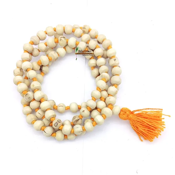 Tulsi_jaap_japa_mala_108+1_round_Beads_8mm_With_Cotton_Gaumukhi_bag_Jholi