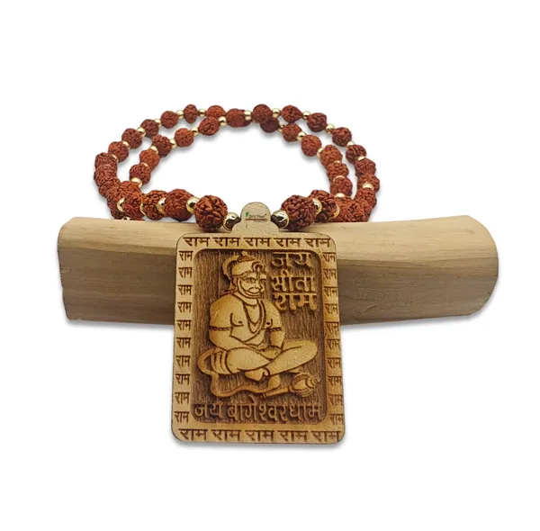Wooden_Carving_Hanuman_Ji_Pendant_with_Panchmukhi_Rudraksha_Mala_(Hanu.M.rudr.G)
