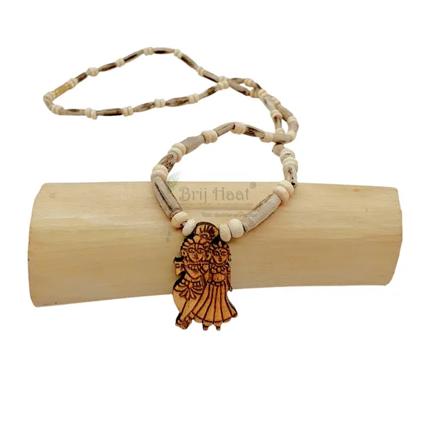 Wooden_Carving_Radha_Krishna_Pendant_with_Tulsi_kanthi_Mala_(RK.V1.T1)