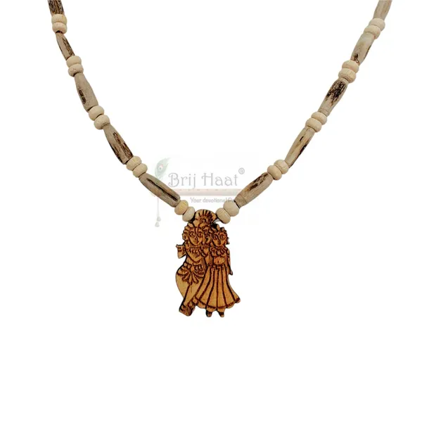 Wooden_Carving_Radha_Krishna_Pendant_with_Tulsi_kanthi_Mala_(RK.V1.T1)