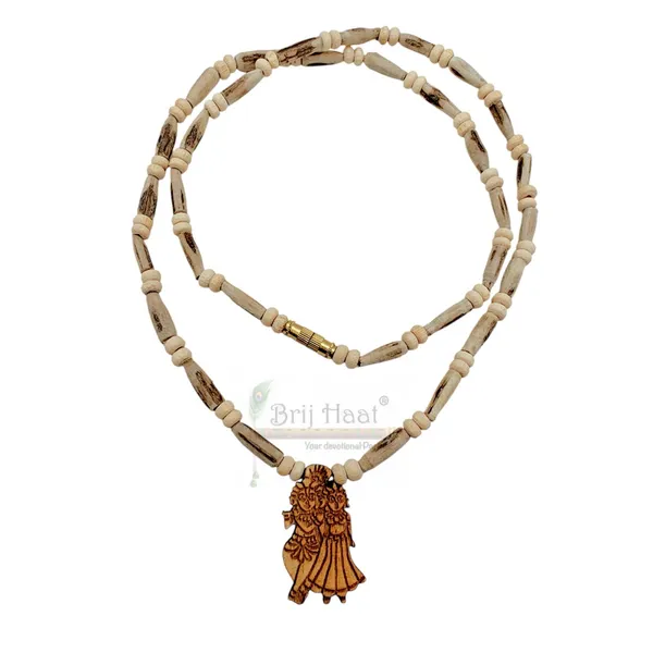 Wooden_Carving_Radha_Krishna_Pendant_with_Tulsi_kanthi_Mala_(RK.V1.T1)