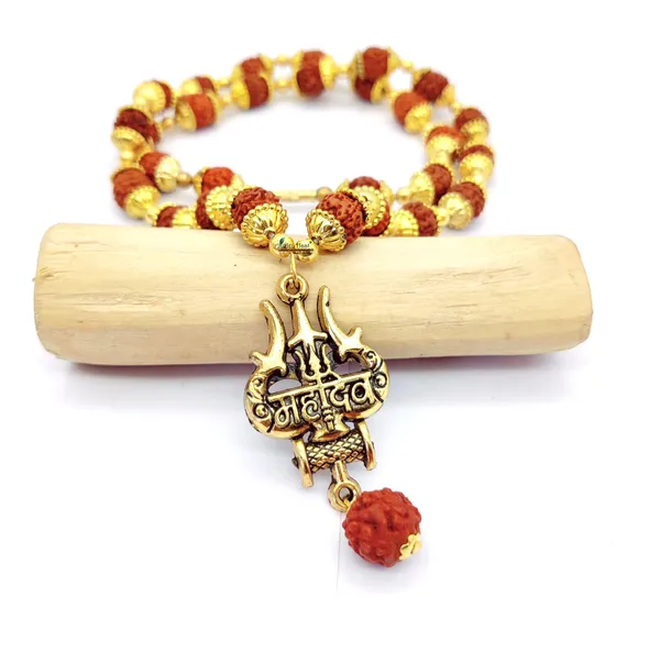 Natural_Five_face_Rudraksha_in_brass_cap_Mala_With_Shiv_Trishul_Pendant