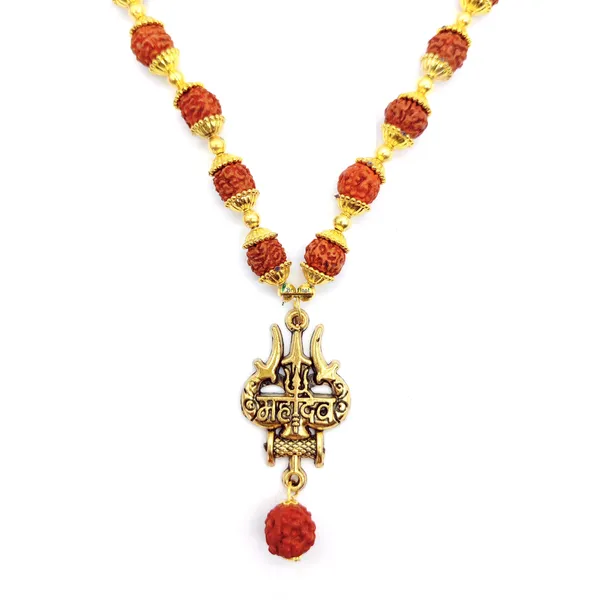 Natural_Five_face_Rudraksha_in_brass_cap_Mala_With_Shiv_Trishul_Pendant