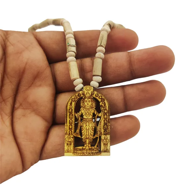 Wooden_Carving_Shree_ram_lala_Pendant_with_Tulsi_kanthi_Mala_(Ram.T2)