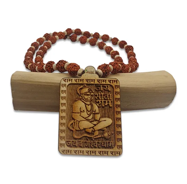 Wooden_Carving_Hanuman_Ji_Pendant_with_Panchmukhi_Rudraksha_Mala_(Hanu.M.rudr.W)