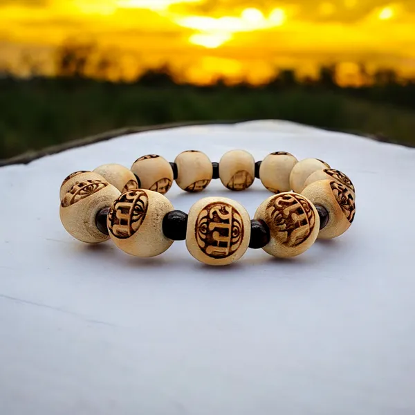 Ram_Carving_beads_Bracelet,_Unisex,_Adjustable_(Hre3.V1)