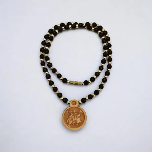 Wooden_Carving_Hanuman_ji_pendant_with_Black_crystal_chain_(Hanu.R.Bcry)