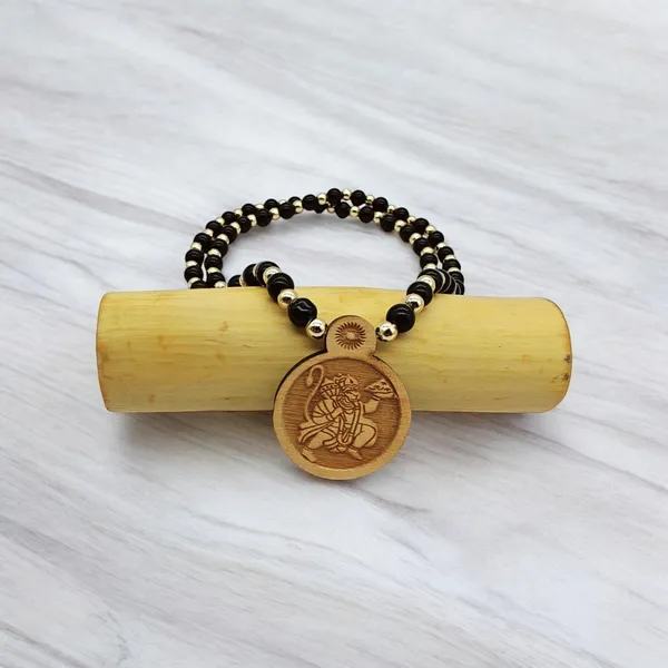 Wooden_Carving_Hanuman_ji_pendant_with_Black_crystal_chain_(Hanu.R.Bcry)