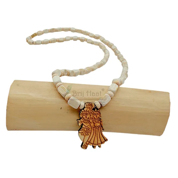 Wooden_Carving_Radha_Krishna_Pendant_with_Tulsi_kanthi_Mala_(RK.V1.W1)