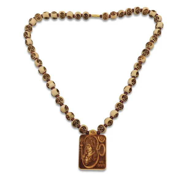 Wooden_Carving_Shiv_Parvati_Ji_Pendant_with_Om_Carving_beads_Mala_(Shivom.R.OM.R)
