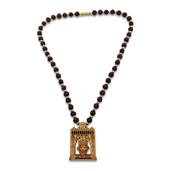 Wooden_Carving_Khatu_Shyam_ji_pendant_with_Lal_Chandan_chain_(Khatu.M.Lal.Chn)