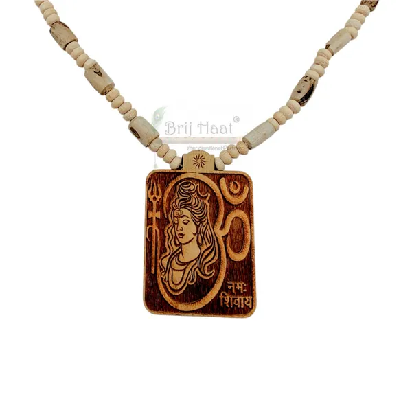 Wooden_Carving_Shiv_Om_Mahakaal_Pendant_with_Tulsi_kanthi_Mala_(Shivom.T2)