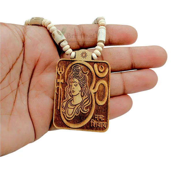 Wooden_Carving_Shiv_Om_Mahakaal_Pendant_with_Tulsi_kanthi_Mala_(Shivom.T2)