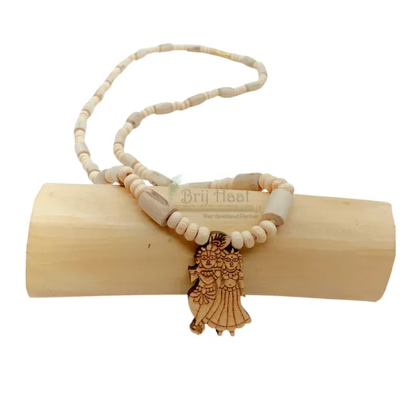 Wooden_Carving_Radha_Krishna_Pendant_with_Tulsi_kanthi_Mala_(RK.V1.T2)