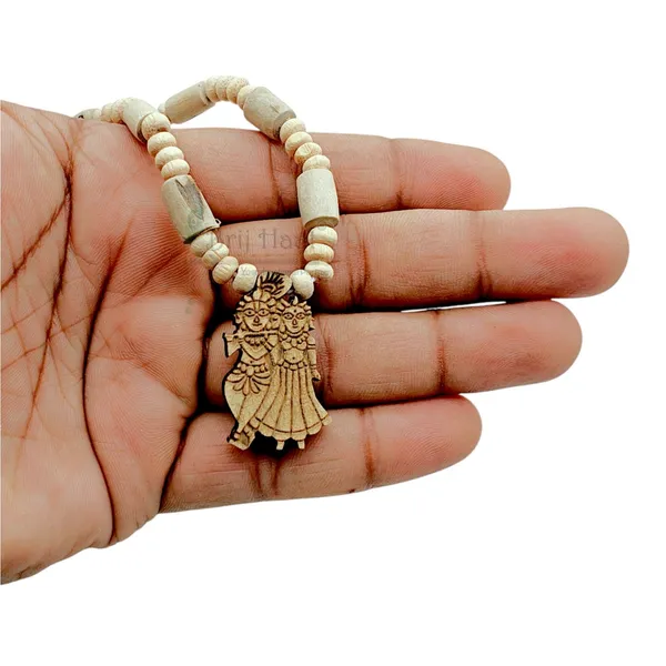 Wooden_Carving_Radha_Krishna_Pendant_with_Tulsi_kanthi_Mala_(RK.V1.T2)