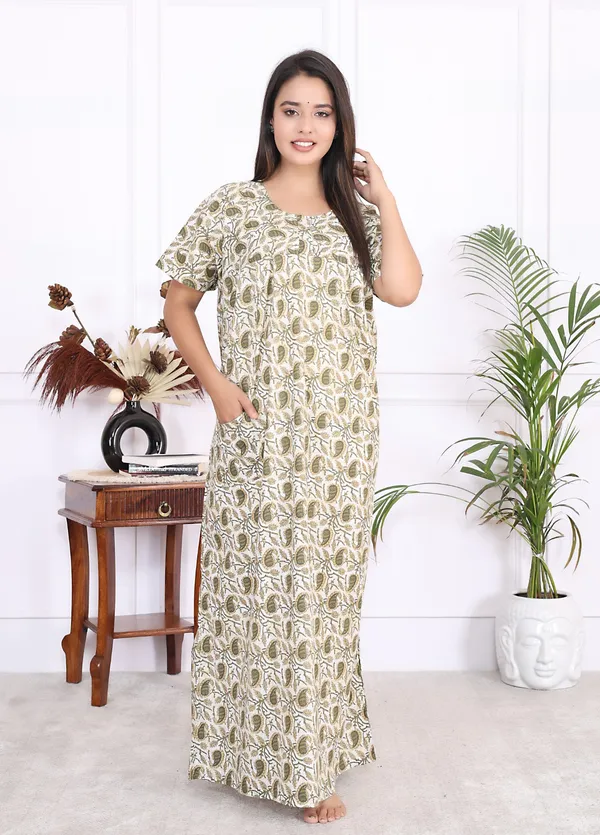 Women_Multicolor_Floral_Printed_Cotton_nighty_With_pocket_/Womens_Cotton_nighty/Premium_Cotton_Nighty_/Maxi/Gown/Nightdress