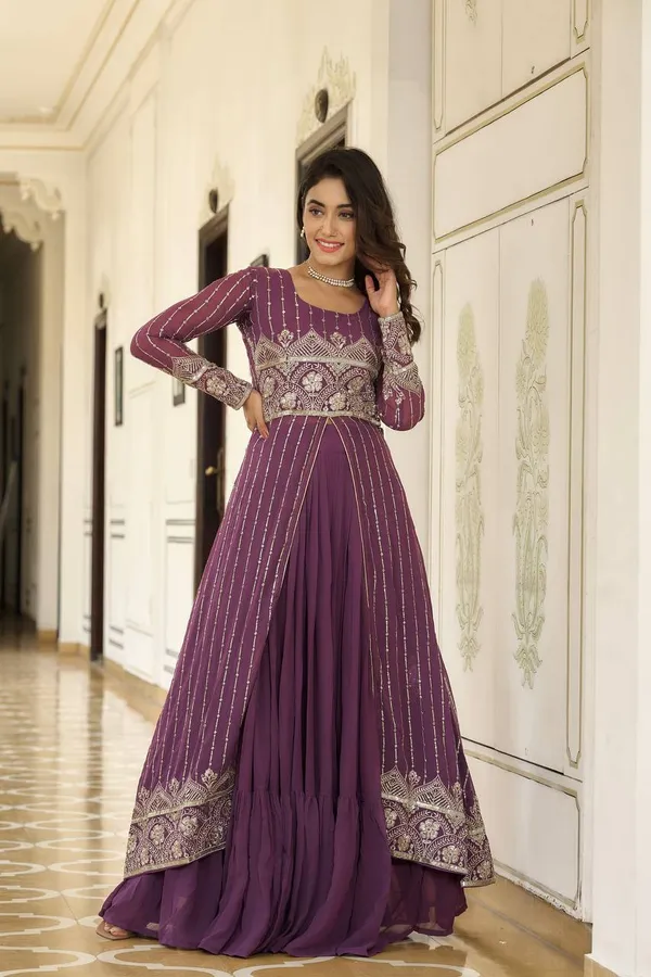 The Pankhudi Purple Fox Georgette Fully Stitched Lehenga Choli With Heavy Embroidery Work Price in India Buy The Pankhudi Purple Fox Georgette Fully Stitched Lehenga Choli With Heavy Embroidery Work o...