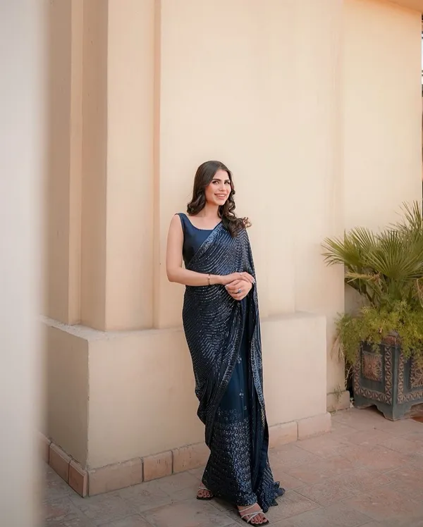 Georgette_Designer_Saree_With_Unstitched_Blouse_Piece
