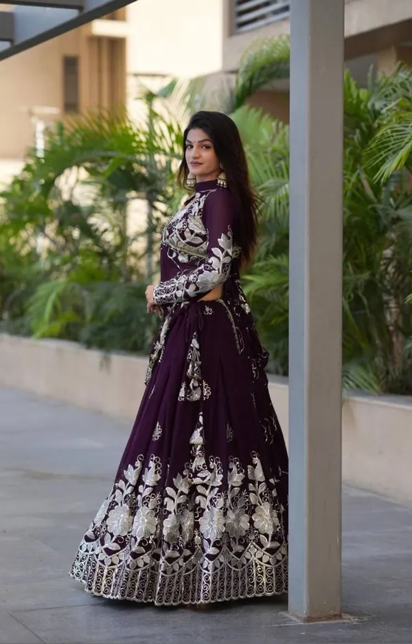 Regal_Wine_Embroidered_Georgette_Party_Wear_Lehenga_Choli