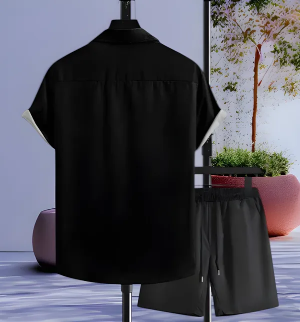 Men’s_Black_Printed_Co-Ord_Set_–_Shirt_&_Shorts_Combo