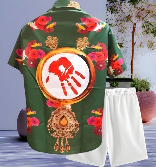 Green_White_Printed_Night_Suits_For_Men