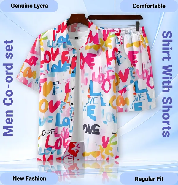 Pink_White_Men's_Contrast_Collar_Top_&_Bottom_Sets